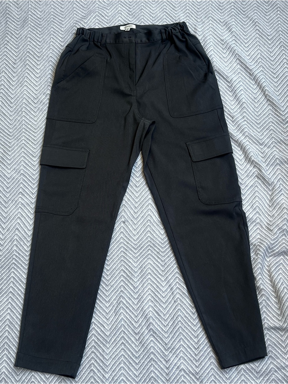 Max Studio Black Cargo Pants with Utility Pockets